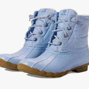 Sperry Light Blue Lace Up Boots